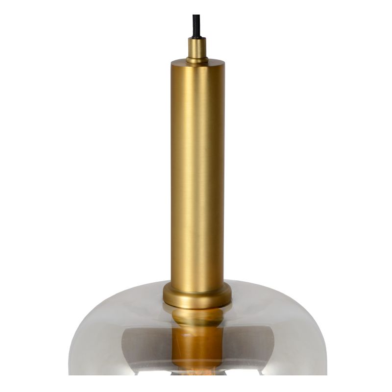 Lucide JOANET - Závesné svietidlo - Ø 22 cm - 1xE27 - Smoke Grey